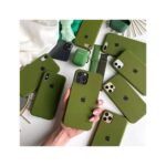 iPhone Army Green Liquid Silicone Case – Soft Touch & Stylish