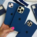 iPhone Blue Liquid Silicone Case – Soft Touch & Stylish