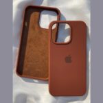 iPhone Brown Liquid Silicone Case – Soft Touch & Stylish