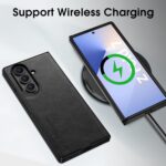 Samsung Galaxy Z Fold 7 X-level, Thin Slim Premium PU Leather | Bumper | Shockproof Protection | Folding Phone Case | Black - Image 3