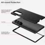 Samsung Galaxy Z Fold 7 X-level, Thin Slim Premium PU Leather | Bumper | Shockproof Protection | Folding Phone Case | Black - Image 6