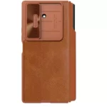 Samsung Galaxy Z Fold 7 Nillkin Qin Pro Leather case (S-PEN version) Brown - Image 3