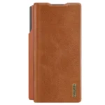 Samsung Galaxy Z Fold 7 Nillkin Qin Pro Leather case (S-PEN version) Brown - Image 2