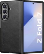 Samsung Galaxy Z Fold 7 X-level, Thin Slim Premium PU Leather | Bumper | Shockproof Protection | Folding Phone Case | Black - Image 8