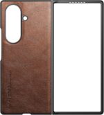 Samsung Galaxy Z Fold 7 X-level, Thin Slim Premium PU Leather | Bumper | Shockproof Protection | Folding Phone Case | Brown - Image 3