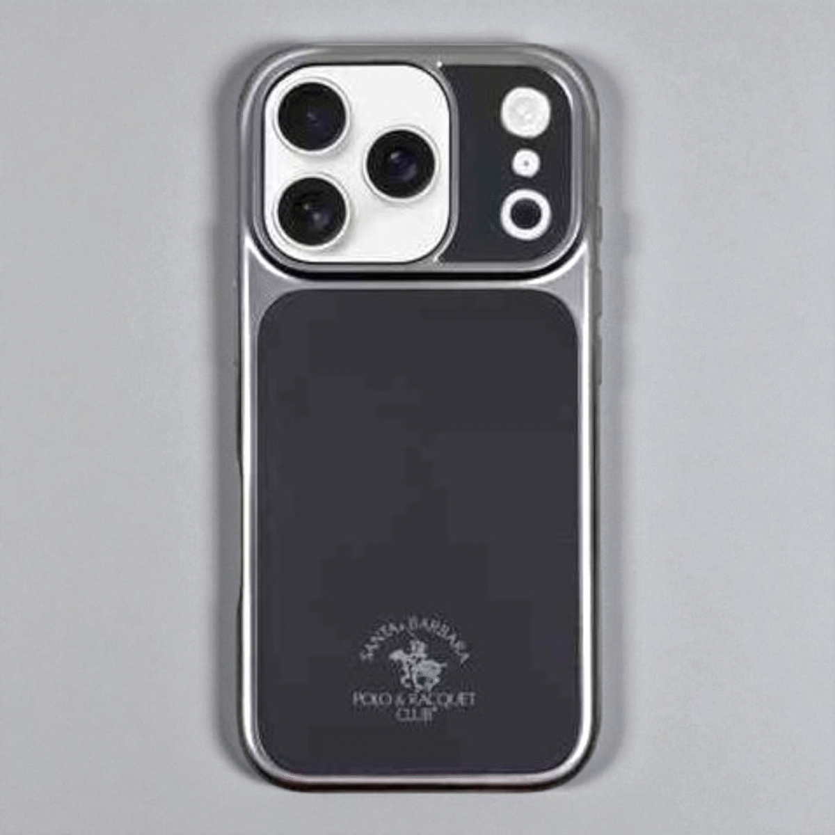 iPhone 17 Pro Max Santa Barbara Polo Lucas Series Leather Magsafe Case With Camera Protection Grey - Image 1