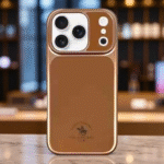 iPhone 17 Pro Max Santa Barbara Polo Lucas Series Leather Magsafe Case With Camera Protection Gold