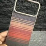 iPhone 17 Pro Max Bucksuiti Pitaka Style Carbon PC Case – Multicolor Slim Protective Back Cover Red