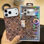 iPhone 17 Pro Max Luxo Life Collection PC Case – Multicolor Pitaka Style Carbon Design Protective Back Cover Design 18