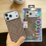 iPhone 17 Pro Max Luxo Life Collection PC Case – Multicolor Pitaka Style Carbon Design Protective Back Cover Design 10