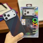 iPhone 17 Pro Max Luxo Life Collection PC Case – Multicolor Pitaka Style Carbon Design Protective Back Cover Design 6
