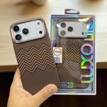 iPhone 17 Pro Max Luxo Life Collection PC Case – Multicolor Pitaka Style Carbon Design Protective Back Cover Design 3