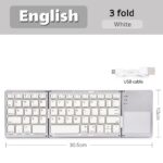 B033 Mini Folding keyboard With Touchpad Wireless Bluetooth-compatible Keyboard For iPad / Mobile Phones / Tablet Bluetooth Keyboard - Image 7