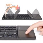 B033 Mini Folding keyboard With Touchpad Wireless Bluetooth-compatible Keyboard For iPad / Mobile Phones / Tablet Bluetooth Keyboard - Image 4