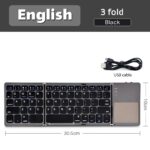 B033 Mini Folding keyboard With Touchpad Wireless Bluetooth-compatible Keyboard For iPad / Mobile Phones / Tablet Bluetooth Keyboard - Image 6
