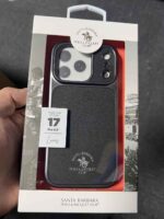 iPhone 17 Pro Max Santa Barbara Polo Lucas Series Leather Magsafe Case With Camera Protection Grey - Image 3