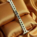 Elegant Ladies Metal Chain Strap with Sparkling Stones for Apple Watch 42/44/45/46/49mm Ultra & Ultra 2 – Gold (Design5)