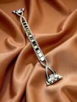 Elegant Ladies Metal Chain Strap with Sparkling Stones for Apple Watch 42/44/45/46/49mm Ultra & Ultra 2 – Gold (Design7) - Image 2