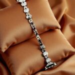 Elegant Ladies Metal Chain Strap with Sparkling Stones for Apple Watch 42/44/45/46/49mm Ultra & Ultra 2 – Gold (Design9)