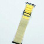 42mm-44mm-45mm-49mm Premium Olive Nylon Alpine Loop Band for Apple Watch Series 11 With Black Connector & Buckle