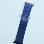 42mm-44mm-45mm-49mm Premium Blue Nylon Alpine Loop Band for Apple Watch Series 11 With Black Connector & Buckle