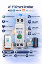 WiFi Smart Circuit Breaker 1P 63A DIN Rail with Power Metering | Tuya Smart Life App Remote Control