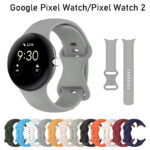 Google Pixel Watch 1 & Pixel Watch 2 Sports Silicone Watch Band Strap – Soft, Sweat-Resistant Fitness Replacement Band