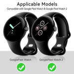 Google Pixel Watch 1 & Pixel Watch 2 Sports Silicone Watch Band Strap – Soft, Sweat-Resistant Fitness Replacement Band - Image 2