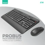 Amaze Probus Palm Comfort Silent Wireless Keyboard & Mouse Combo A744 – Ergonomic, Rechargeable & Noise-Free