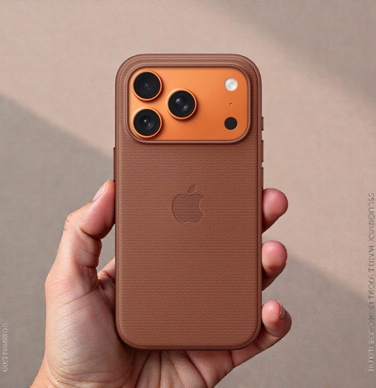 Tech-Woven-17promax-brown-1 iPhone 17 Pro Max Techwoven Case – Slim Premium Woven Texture Protective Cover - Image 1