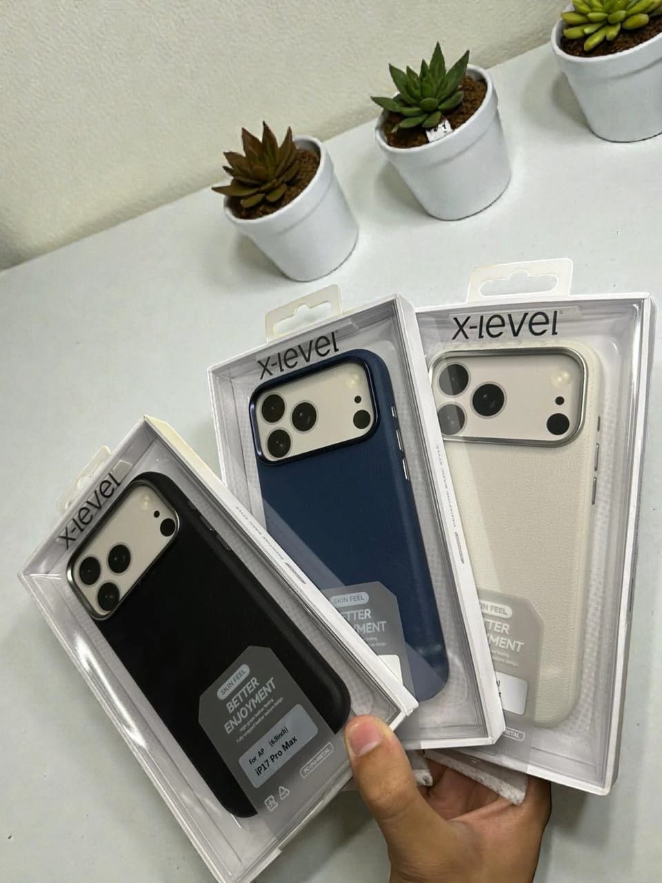 WhatsApp Image 2026-01-02 at 3.46.06 PM iPhone 17 Pro Max X-Level Skin Feel Leather Case – Better Enjoyment Series Premium Protective Cover - Image 1