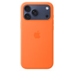 iPhone 17 Pro Max Silicone Case with MagSafe – Soft Touch Orange Cover - Image 2