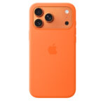 iPhone 17 Pro Max Silicone Case with MagSafe – Soft Touch Orange Cover - Image 4