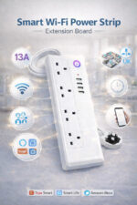 Newest UK Smart WiFi Socket Power Strip Multi Plug with 4 Plug 4 USB Port for Home Office | Wifi Extension | Wifi switch | Wifi Switches