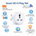 3pin 10A Wifi Smart Plug with Universal Outlet Socket, App Remote and Alexa/google Assistant Voice Control | Wifi Plugs | Wifi Switch | Wifi Switches | Tuya Plug | Tuya Switch