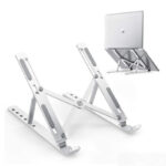 Metal Laptop Stand | Portable Aluminum Folding Adjustable Laptop Stand, Compatible with All Laptops (up to 15.6 inches)
