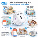Mini Wifi Smart Plug 16A Tuya Universal Wall Socket Support Alexa Google Home Tuya Smart Socket | Wifi Switch | Wifi Switches