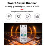 Tuya 63A Wifi Smart Energy Power Consumption 2p Meter Circuit Breaker with Leakage Protection Time Relay Switch App Control | Wifi Switch | Wifi Switches - Image 8