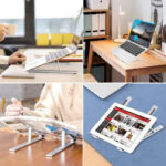 Metal Laptop Stand | Portable Aluminum Folding Adjustable Laptop Stand, Compatible with All Laptops (up to 15.6 inches) - Image 5