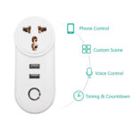 Tuya Double USB Smart Plug Wifi Remote Control with Smart Life App Smart Socket with Power Metering | Wifi Plug | Wifi Switch | Wifi Switches - Image 5