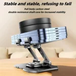 Portable Desktop Metal Tablet Holder with 360° Rotation – Foldable, Adjustable Stand for iPads, Tablets & Smartphones – Study, Office & Home Use - Image 5