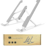Metal Laptop Stand | Portable Aluminum Folding Adjustable Laptop Stand, Compatible with All Laptops (up to 15.6 inches) - Image 4