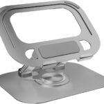 Premium Adjustable 360° Laptop & Tablet Stand i154 – Aluminum Alloy Ergonomic Holder for Up to 15.9″ Devices, Foldable Portable Cooling Base, Full Angle Adjustable Rotating Desk Mount
