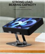 Premium Adjustable 360° Laptop & Tablet Stand i154 – Aluminum Alloy Ergonomic Holder for Up to 15.9″ Devices, Foldable Portable Cooling Base, Full Angle Adjustable Rotating Desk Mount - Image 7