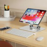 Premium Adjustable 360° Laptop & Tablet Stand i154 – Aluminum Alloy Ergonomic Holder for Up to 15.9″ Devices, Foldable Portable Cooling Base, Full Angle Adjustable Rotating Desk Mount - Image 3