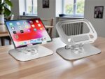 Premium Adjustable 360° Laptop & Tablet Stand i154 – Aluminum Alloy Ergonomic Holder for Up to 15.9″ Devices, Foldable Portable Cooling Base, Full Angle Adjustable Rotating Desk Mount - Image 2