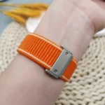 Apple Watch 42mm(Old)/44mm/45mm/46mm/49mm Ultra Magnetic Lock Nylon Strap Breathable Elastic Band - Image 5