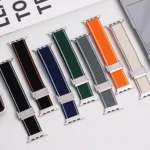 Apple Watch 42mm(Old)/44mm/45mm/46mm/49mm Ultra Magnetic Lock Nylon Strap Breathable Elastic Band