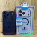 J-Case Transparent Blue MagSafe Supported Case for iPhone 17 Pro Max – Clear Back Slim Protective Cover with Magnetic Charging