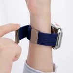 Apple Watch 42mm(Old)/44mm/45mm/46mm/49mm Ultra Suede Metal Lock Straps - Image 2